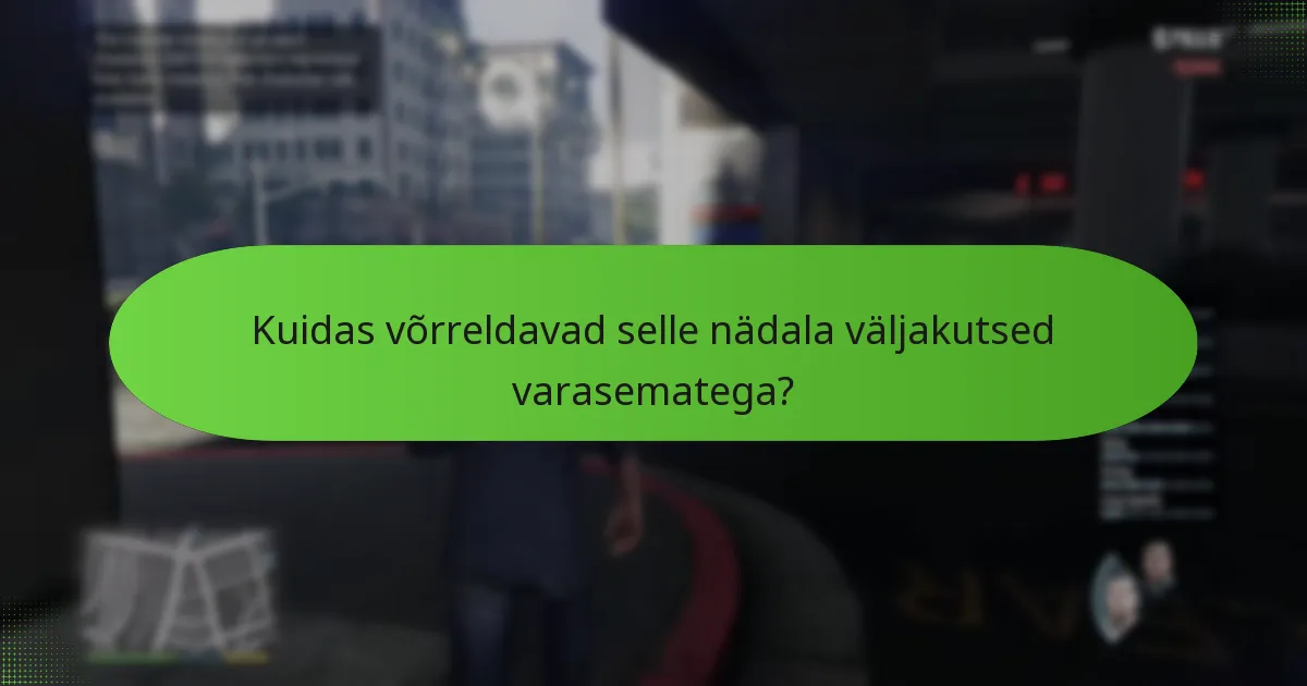 Millised eksklusiivsed esemed on sellel nädalal saadaval?