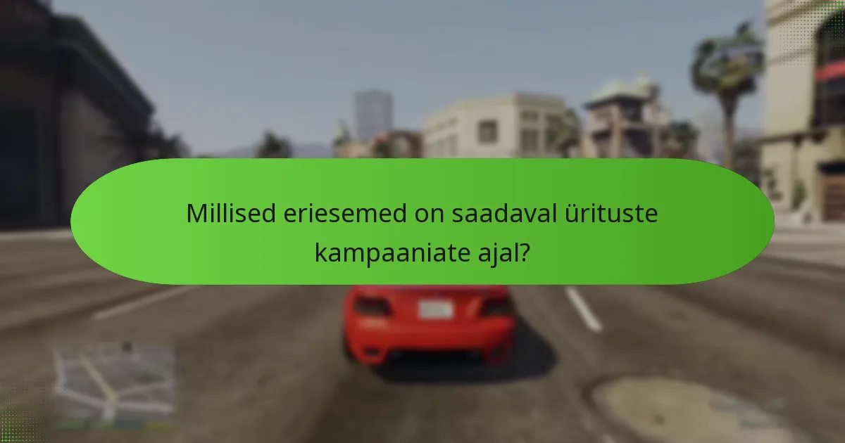 Millal algavad ja lõppevad ürituste kampaaniad?