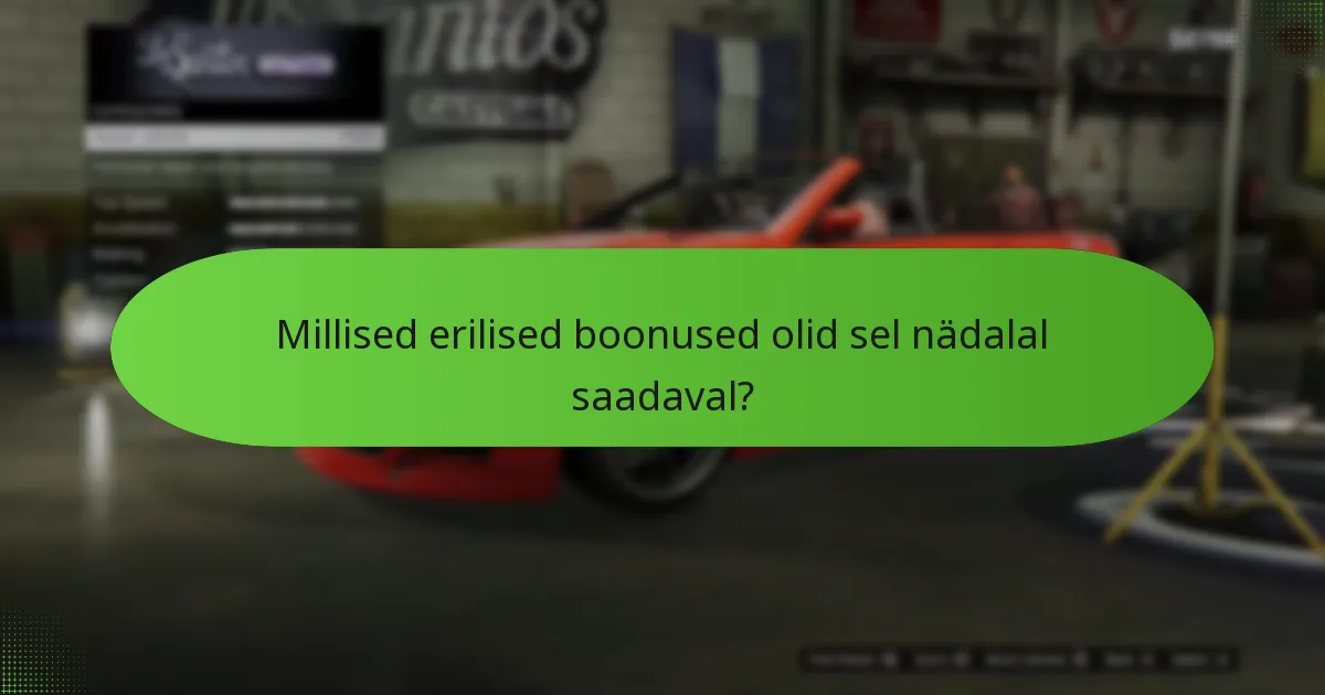 Millised esemed või uuendused on sel nädalal ostmist väärt GTA$ eest?