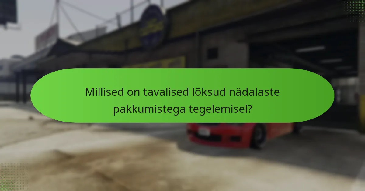 Kuidas mõjutavad nädalased eripakkumised üldist mängukogemust?